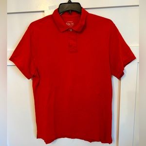 Red J Crew vintage polo size L
